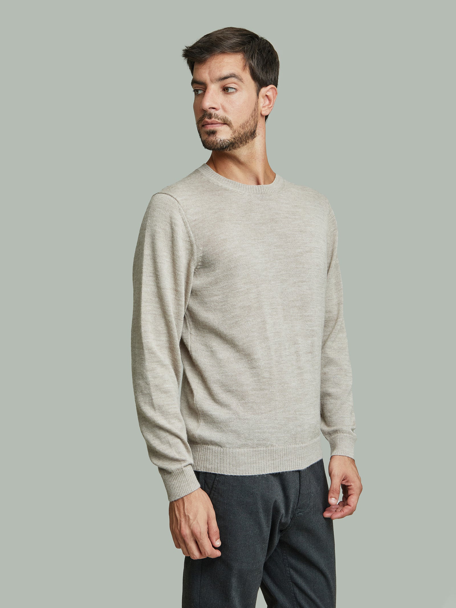 Alaska Sweater Baby Alpaca Color Polvo