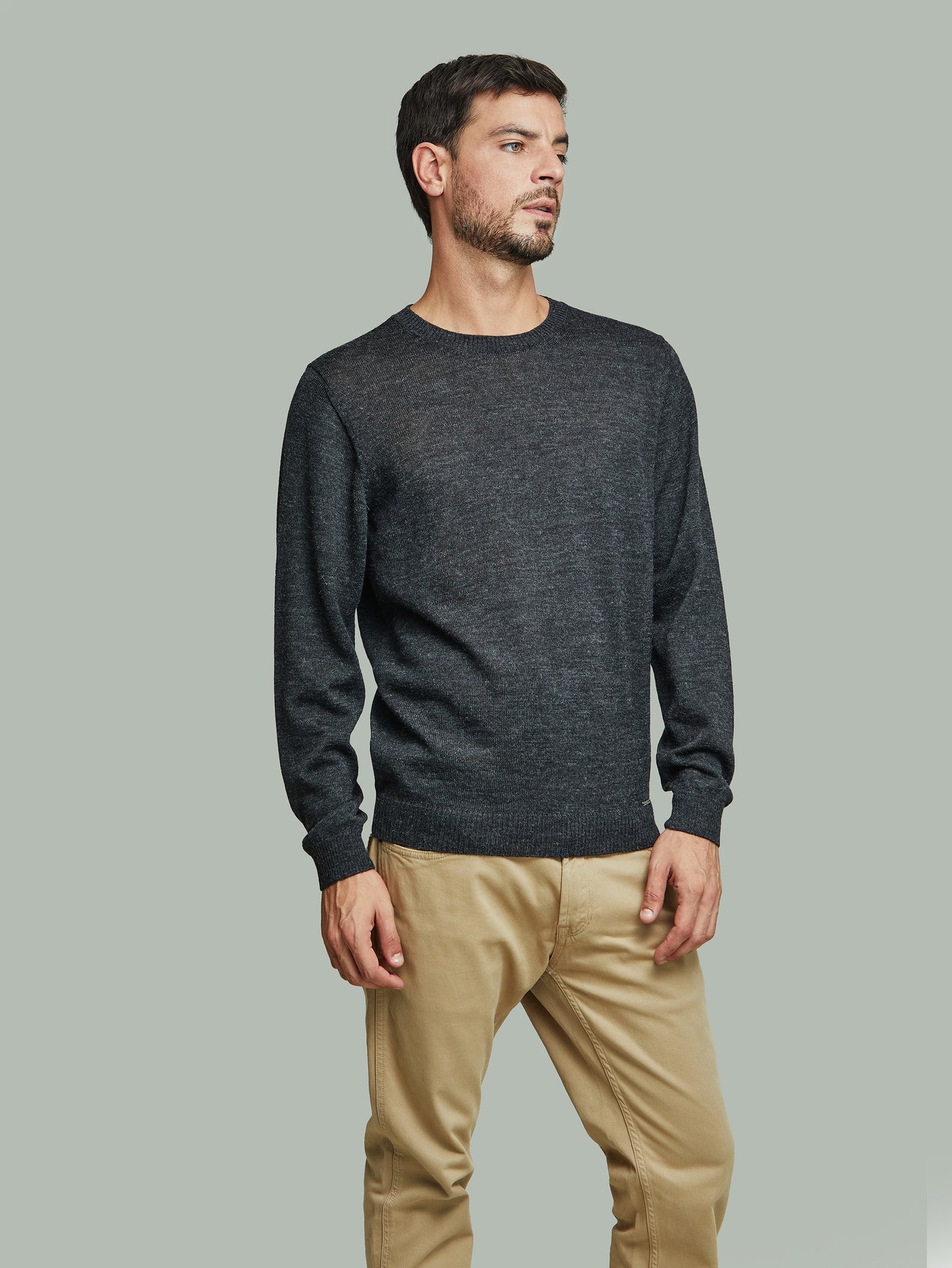 Alaska Sweater Baby Alpaca Color Anthracite
