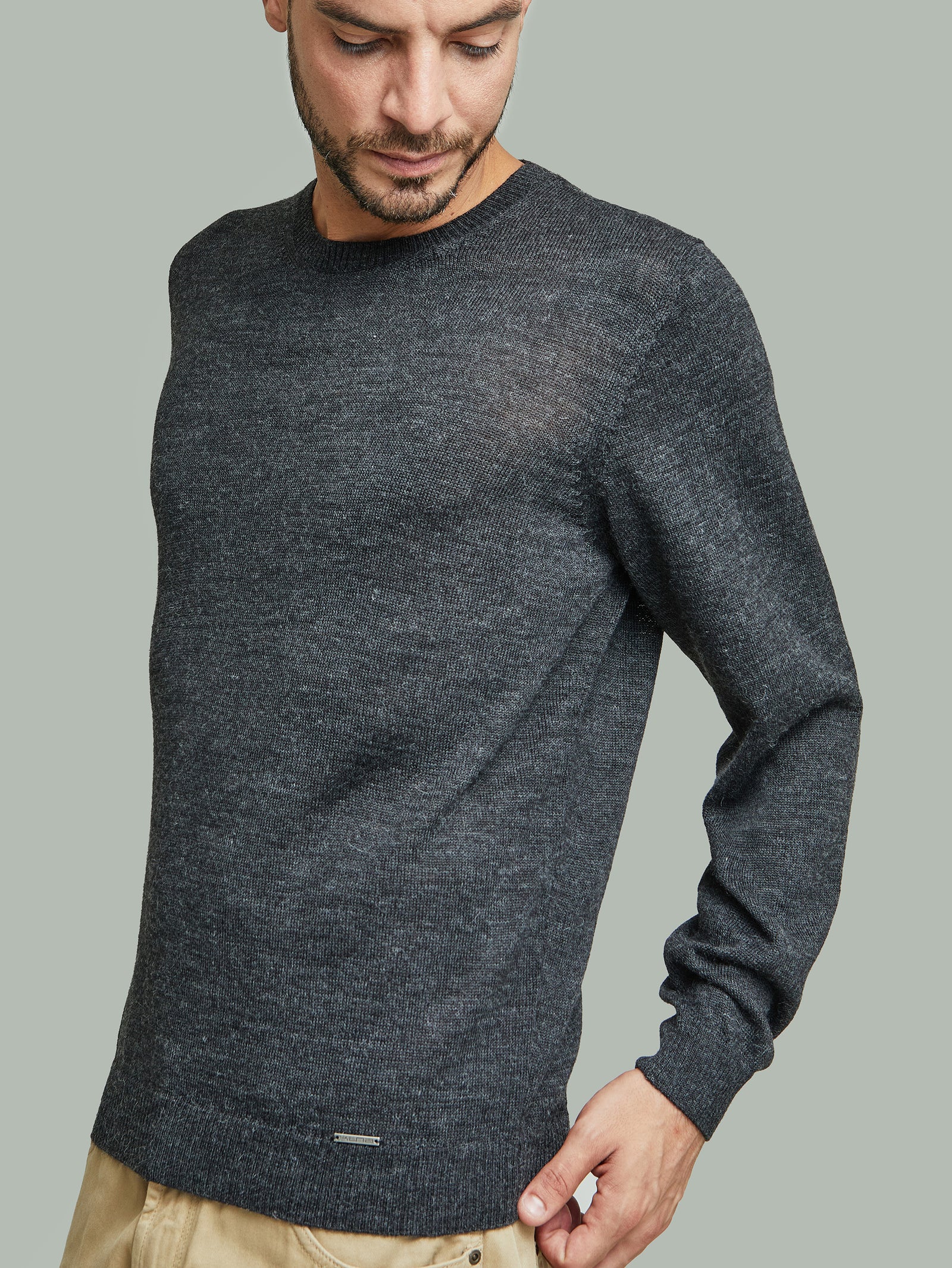 Alaska Sweater Baby Alpaca Color Anthracite