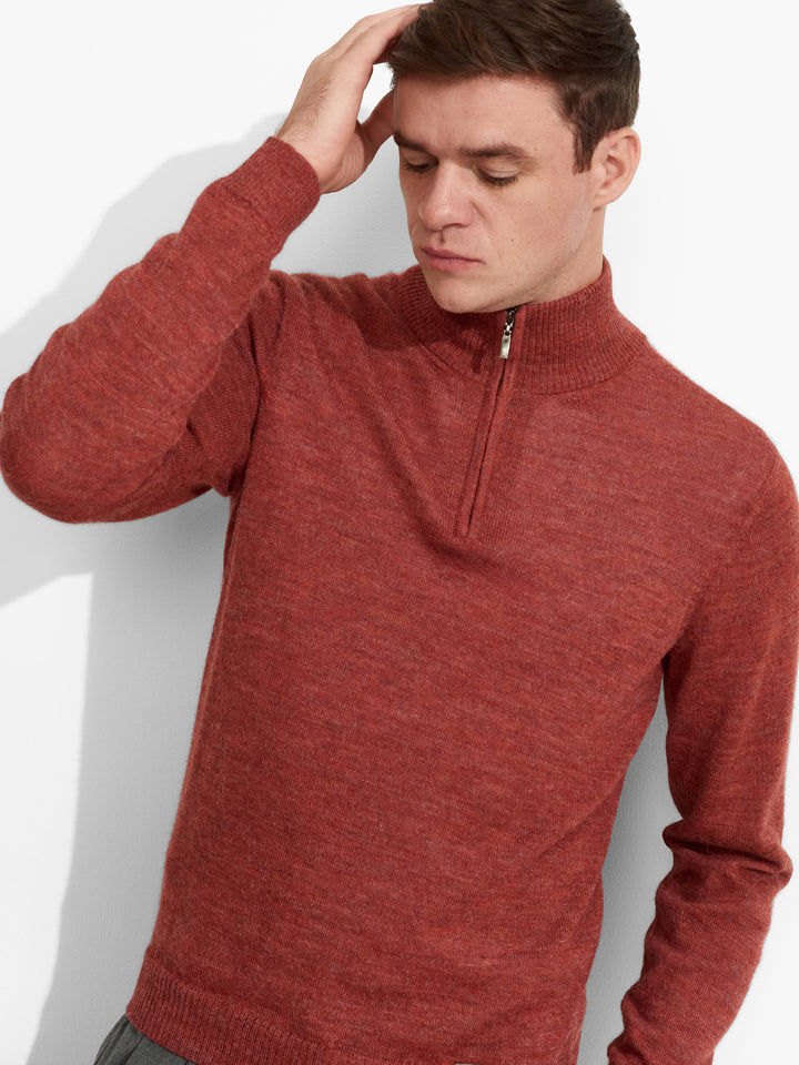 Suéter Albert de Baby Alpaca Color Rojo