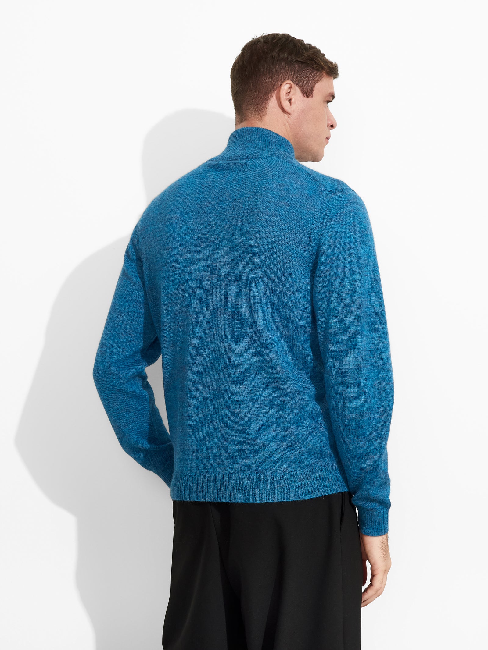 Suéter Albert de Baby Alpaca Color Azul