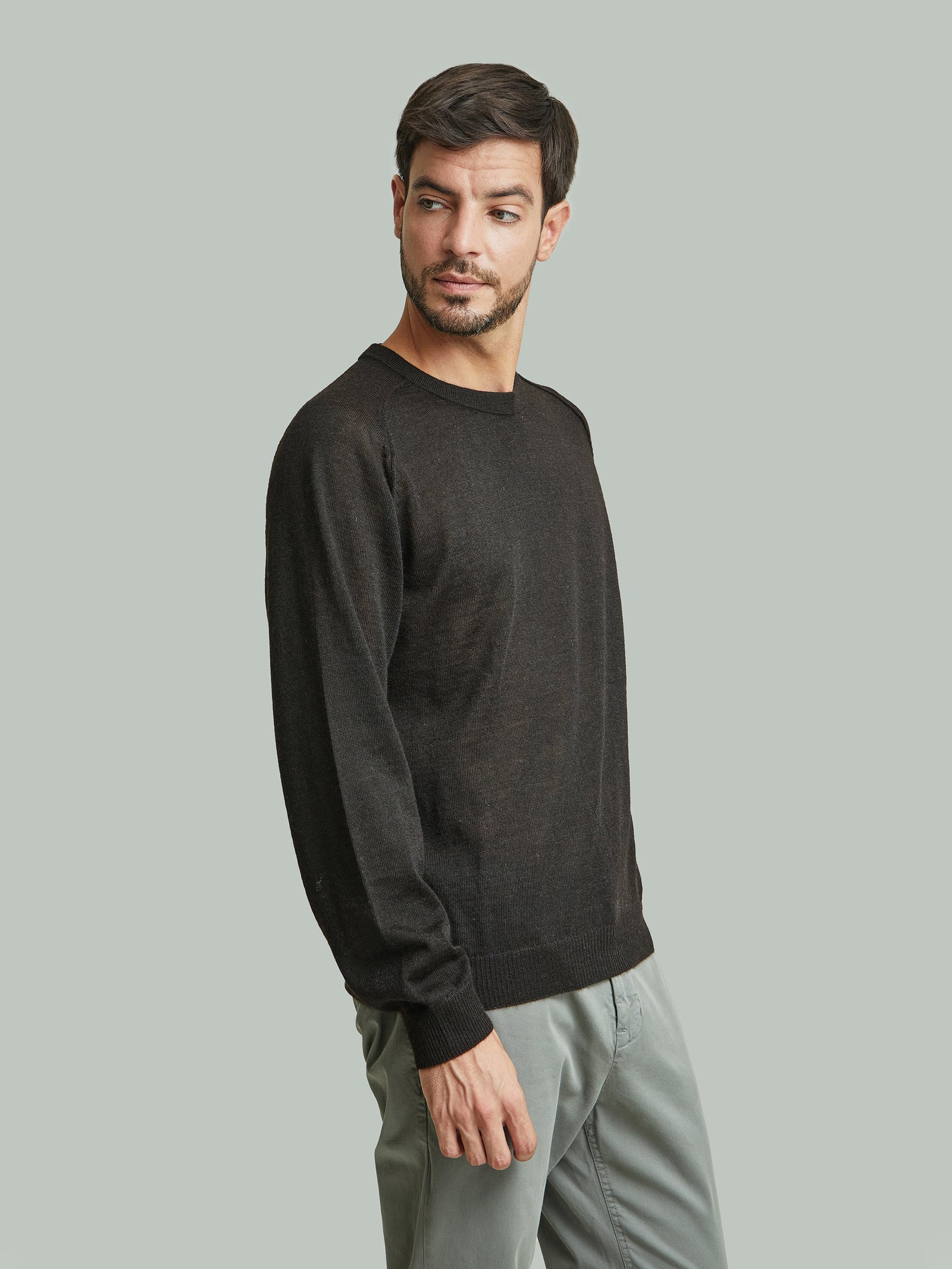 SUÉTER BREAK DE BABY ALPACA BLACK COLOR BLACK