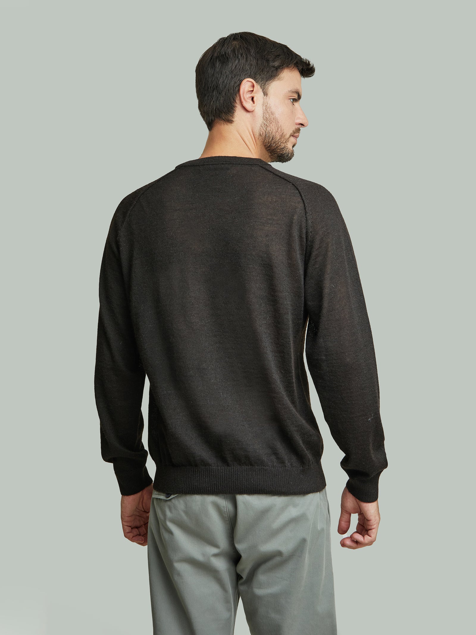 SUÉTER BREAK DE BABY ALPACA BLACK COLOR BLACK