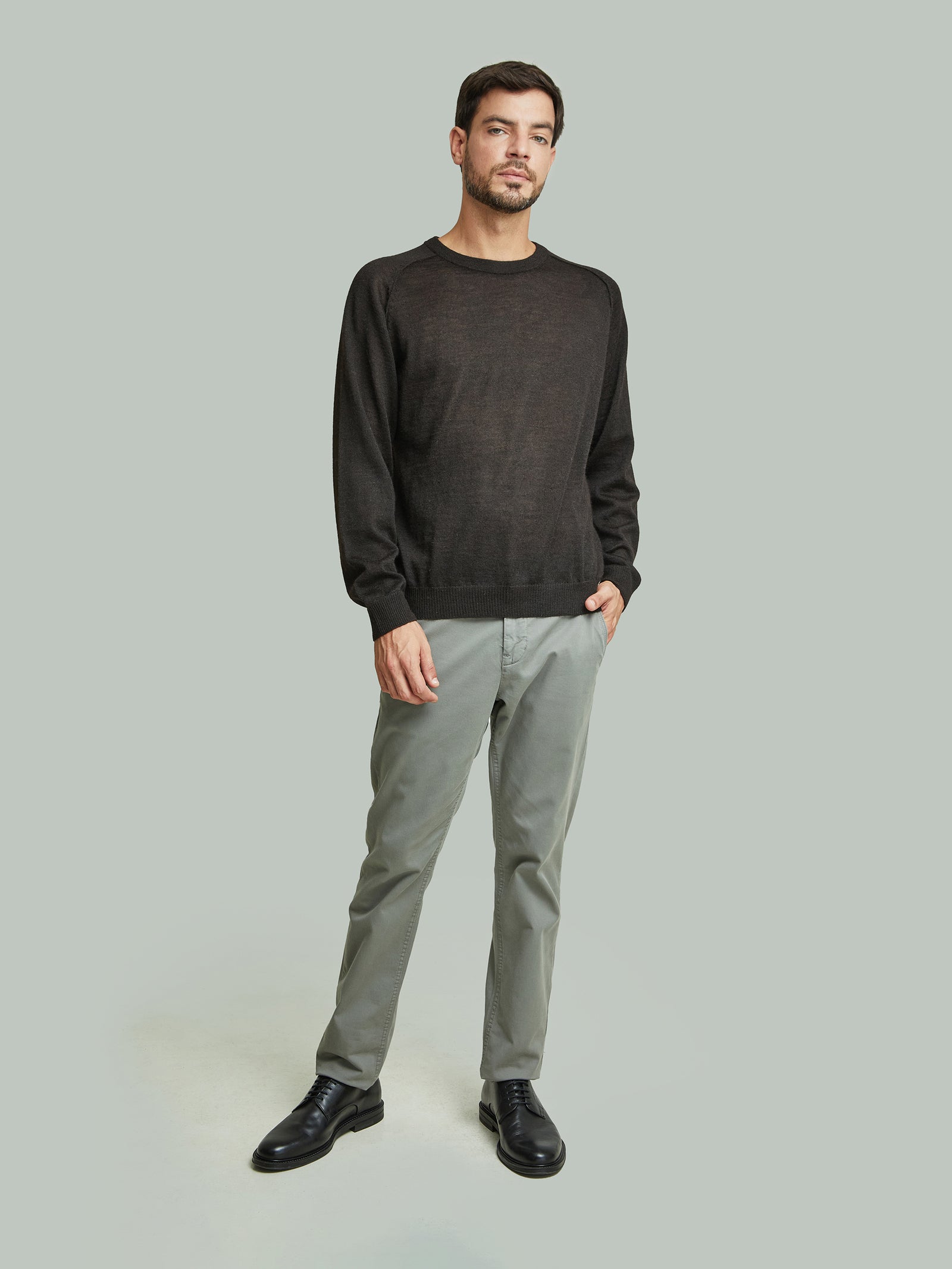 SUÉTER BREAK DE BABY ALPACA BLACK COLOR BLACK