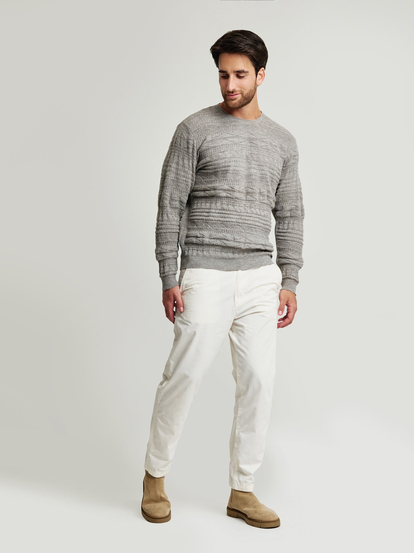 Uptown Sweater Baby Alpaca Color Griggio