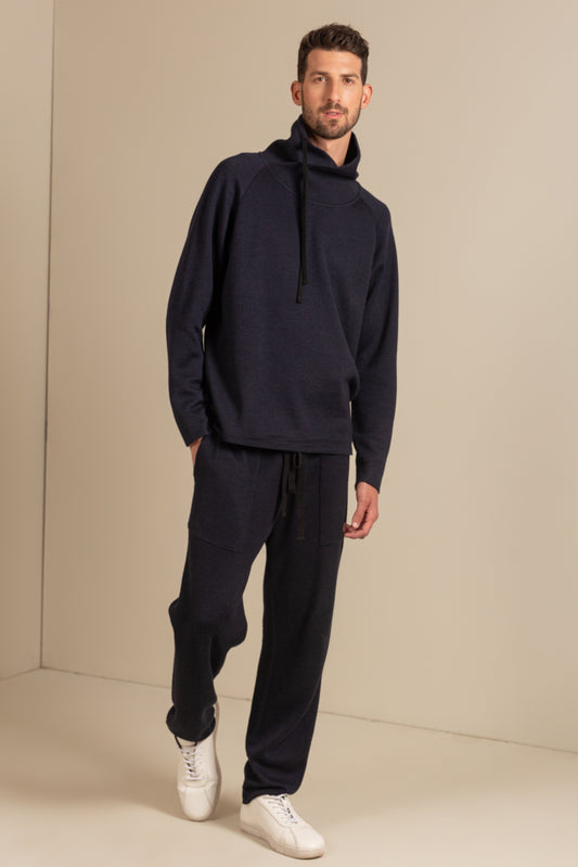 Unisex Sweater Cotton & Baby Alpaca Color Dark Blue