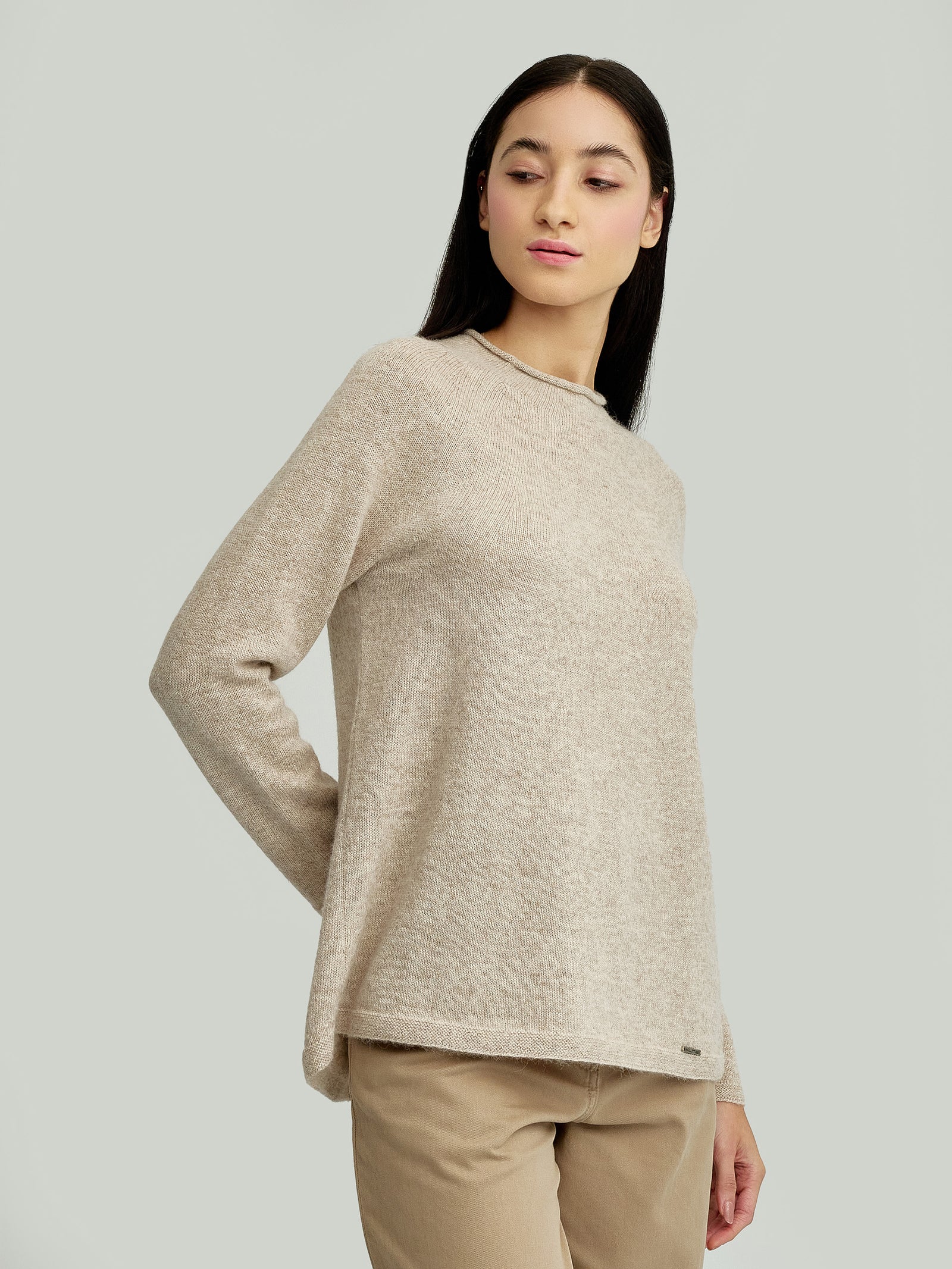 Suéter Ysabela de Baby Alpaca Color Beige