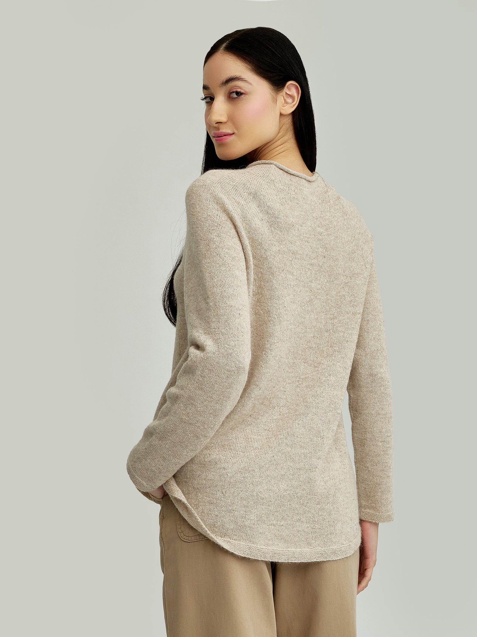 Suéter Ysabela de Baby Alpaca Color Beige