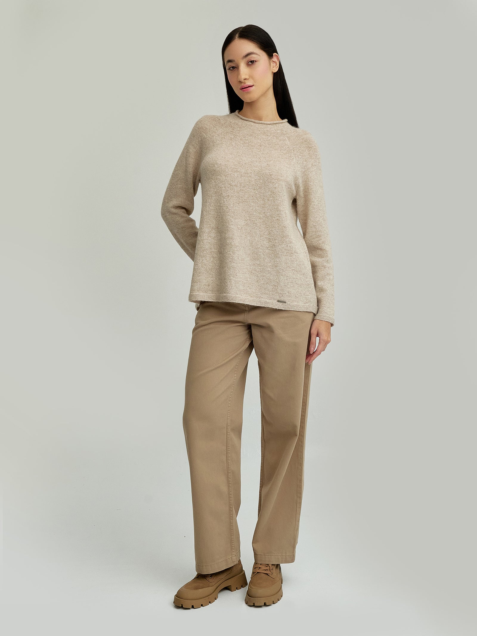 Suéter Ysabela de Baby Alpaca Color Beige