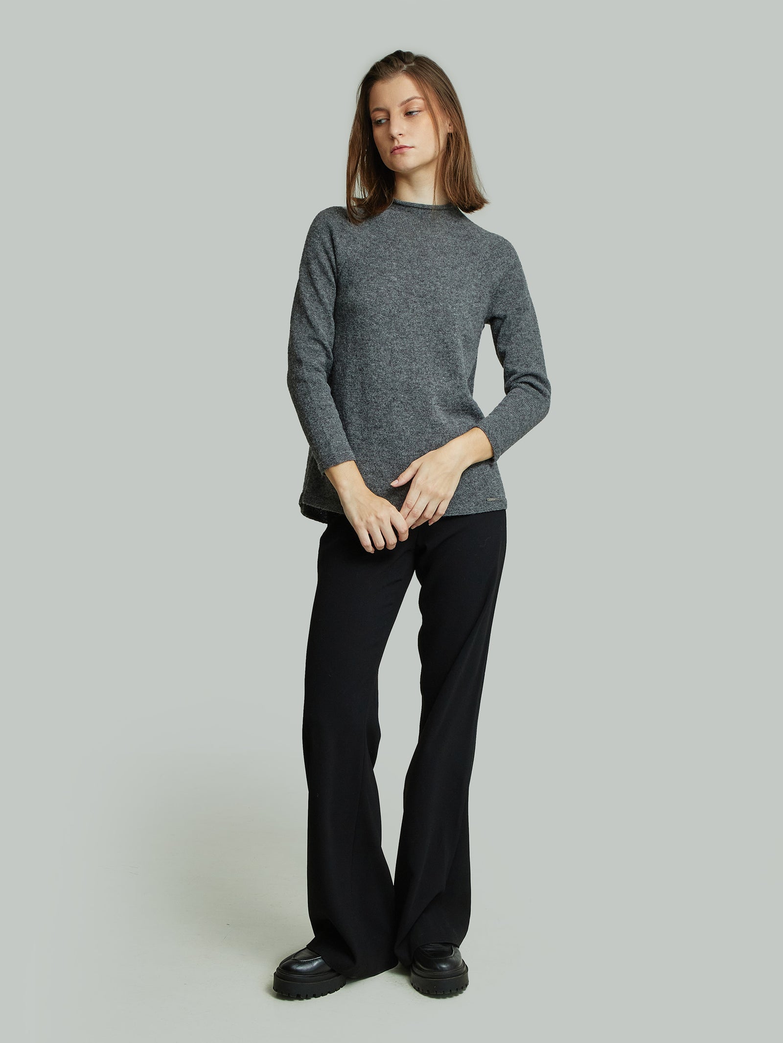 Ysabela Sweater Baby Alpaca Color Grey