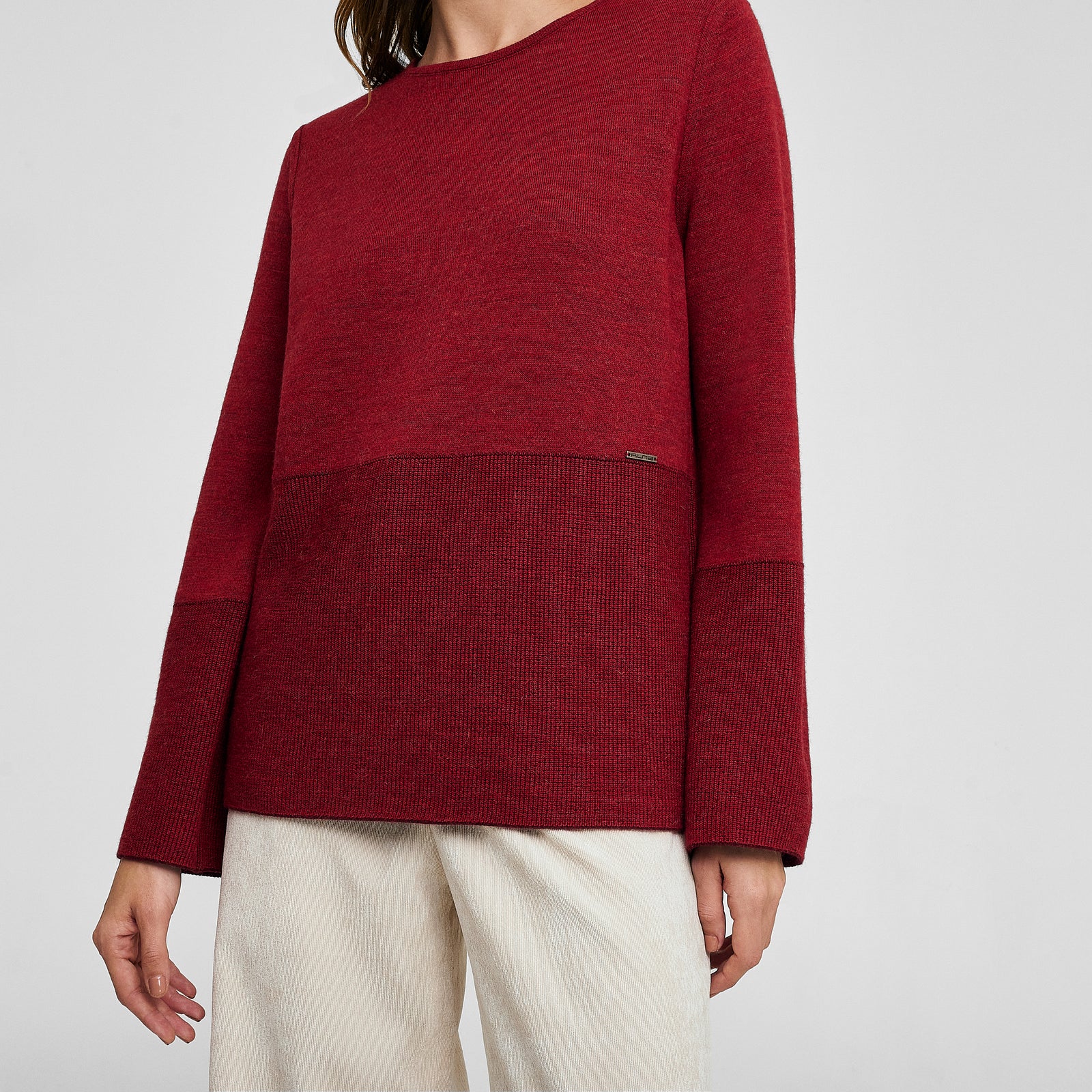 Whole Sweater Baby Alpaca Color Cherry