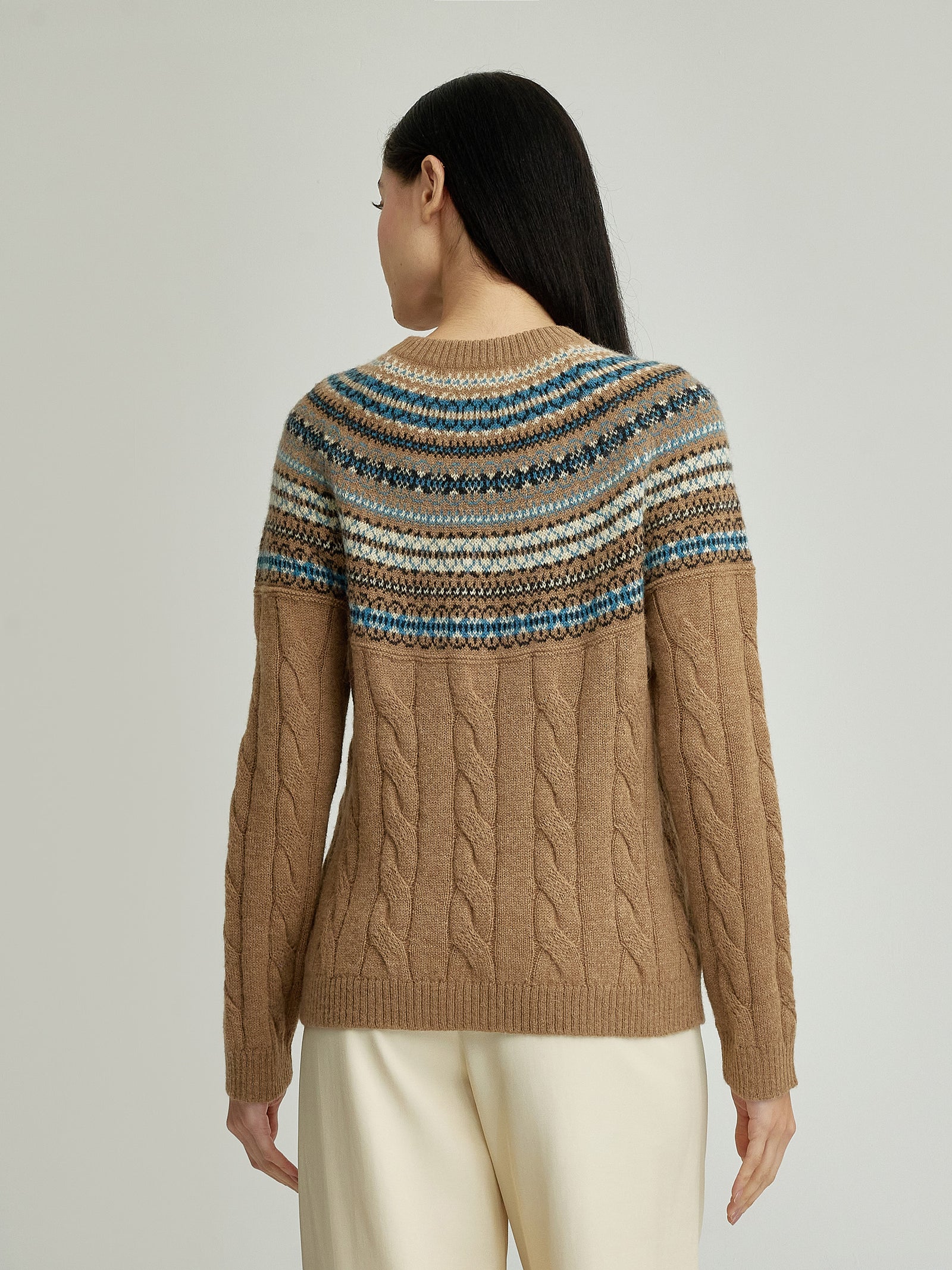 Yoke Sweater Baby Alpaca Color Camel