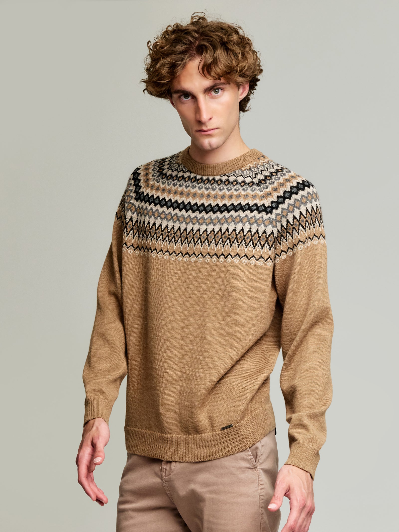 Jersey Yago de alpaca baby color camel