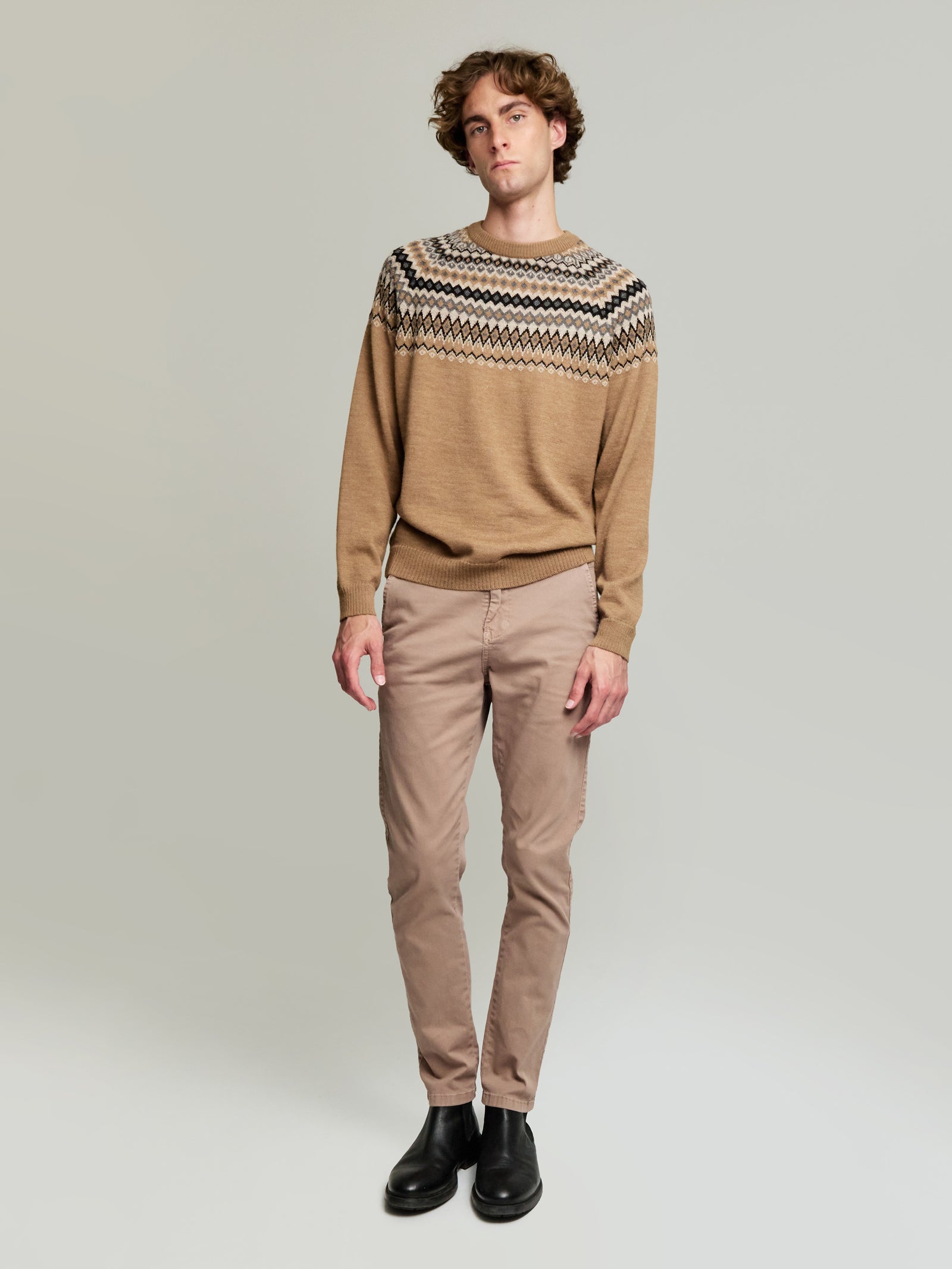 Jersey Yago de alpaca baby color camel