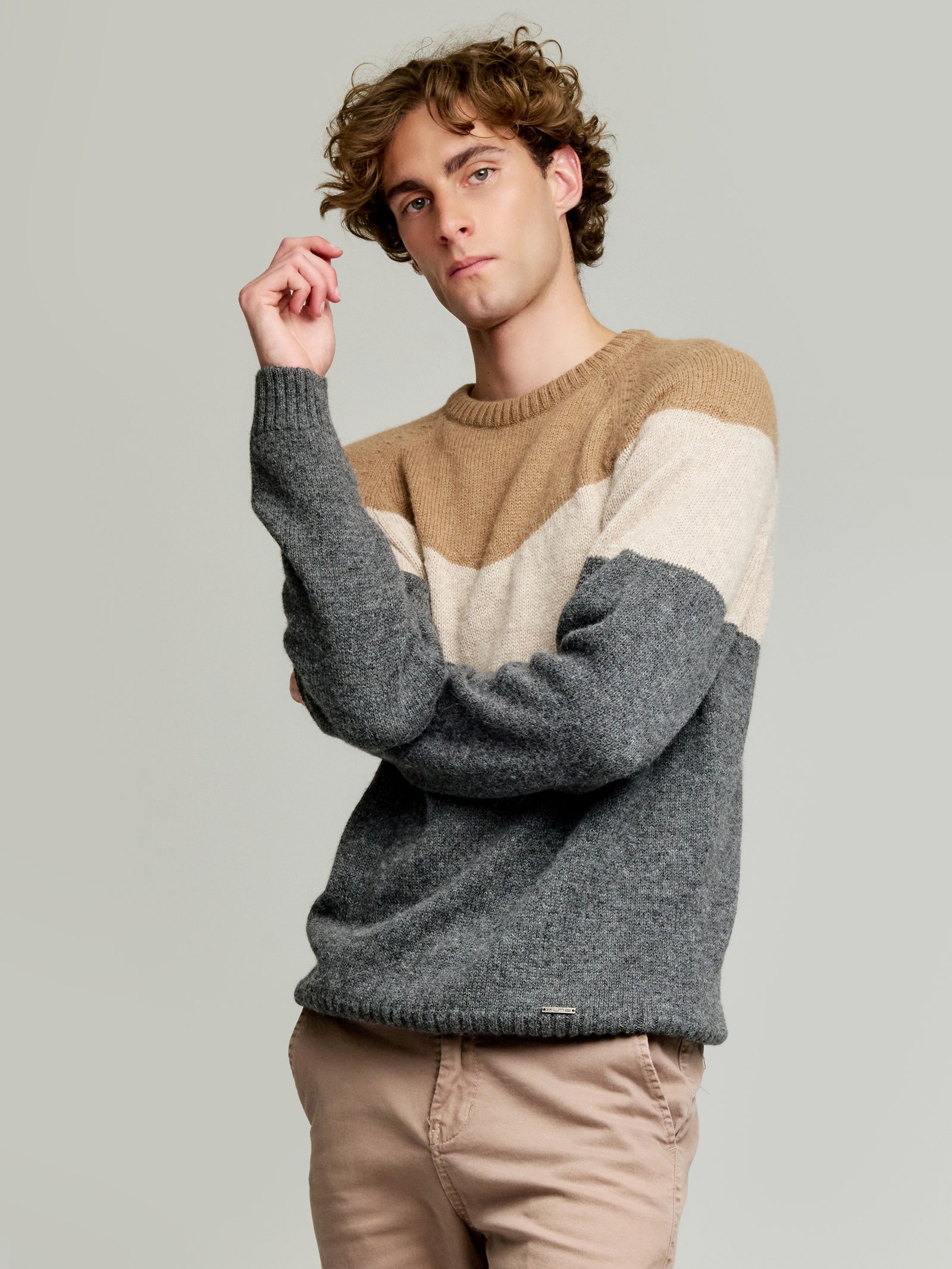 Yannick Sweater Baby Alpaca Color Grey