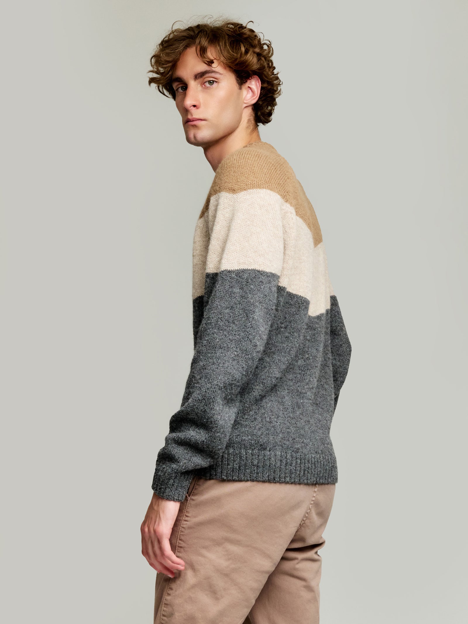 Yannick Sweater Baby Alpaca Color Grey