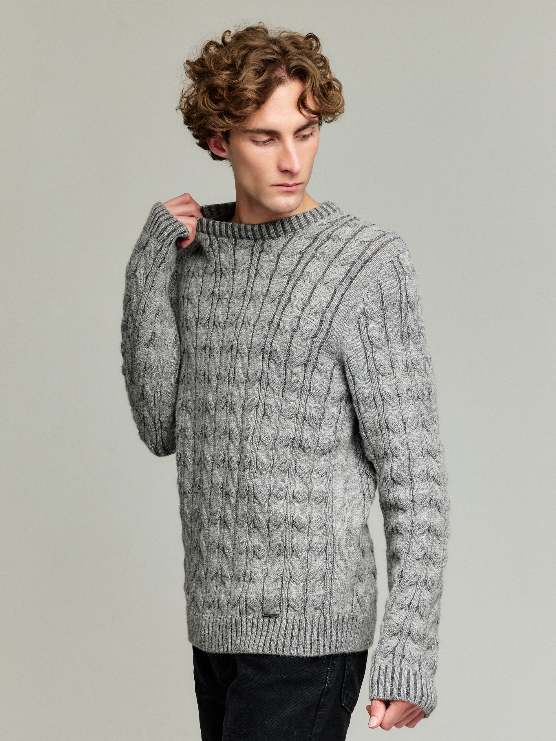 Yasikov Sweater Baby Alpaca Color Grey