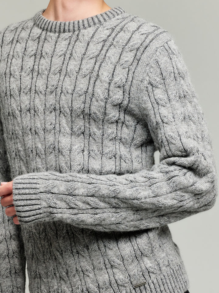 Yasikov Sweater Baby Alpaca Color Grey