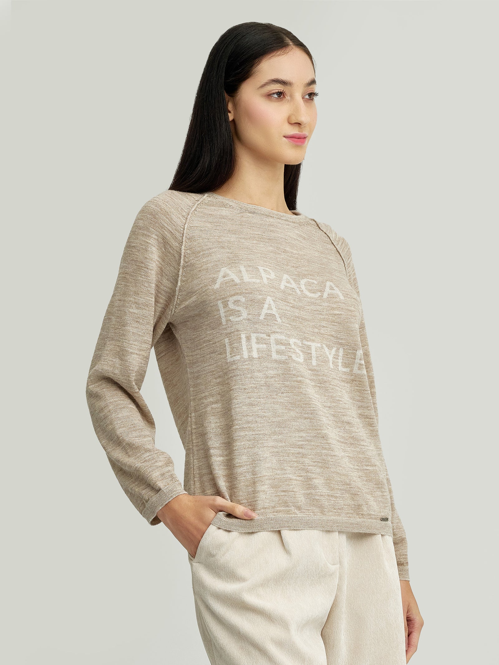 Yours Sweater Baby Alpaca Color Beige
