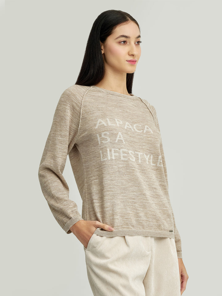 Sudadera de bebé alpaca color beige de Yours