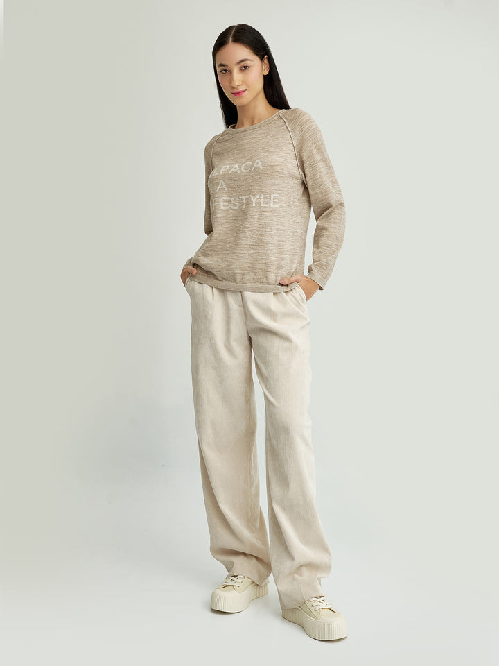 Sudadera de bebé alpaca color beige de Yours