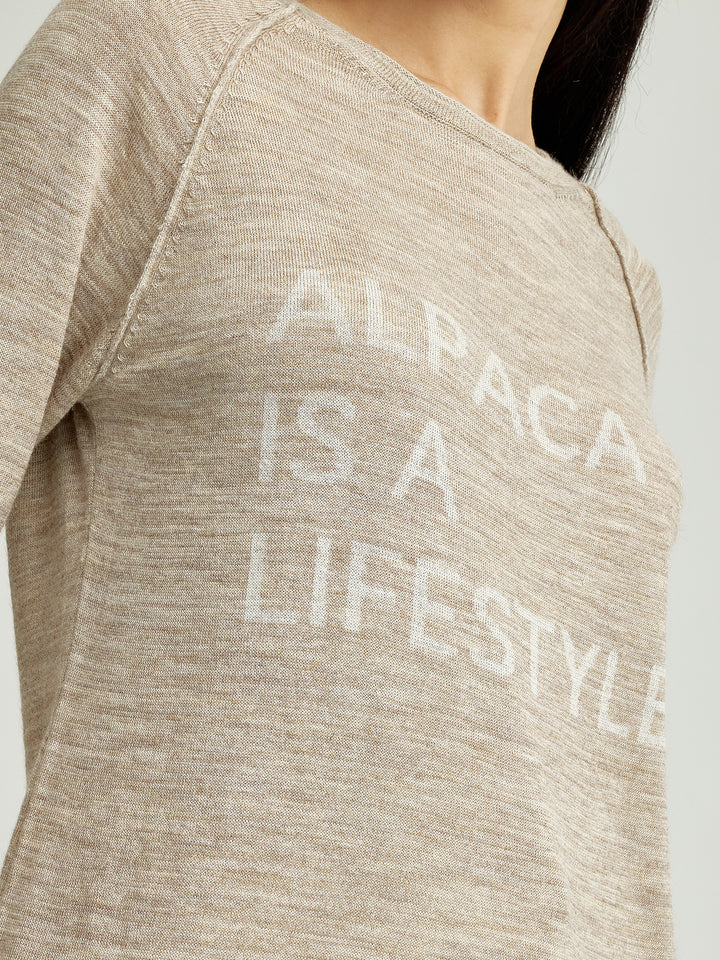 Sudadera de bebé alpaca color beige de Yours