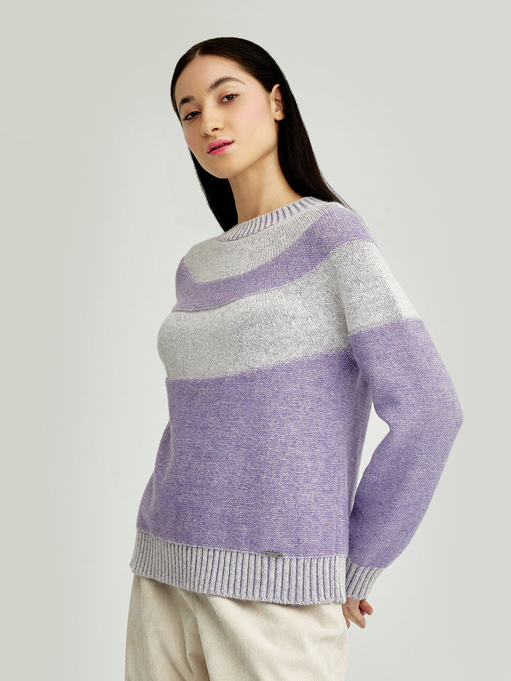Suéter Ydris de baby alpaca color púrpura