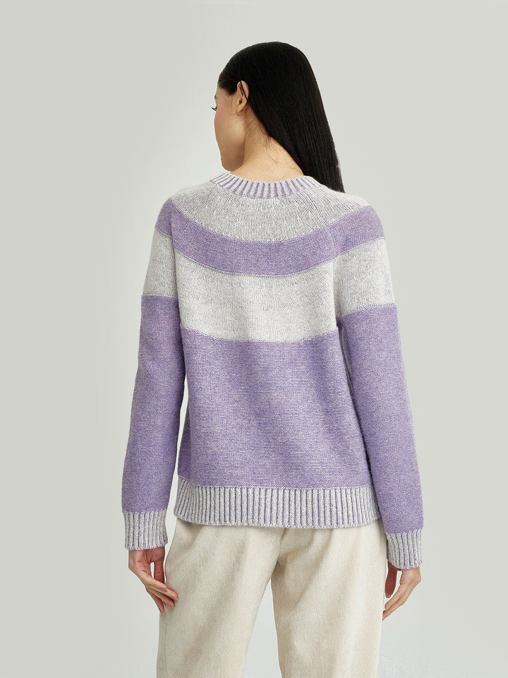 Suéter Ydris de baby alpaca color púrpura