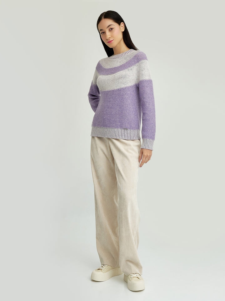 Suéter Ydris de baby alpaca color púrpura