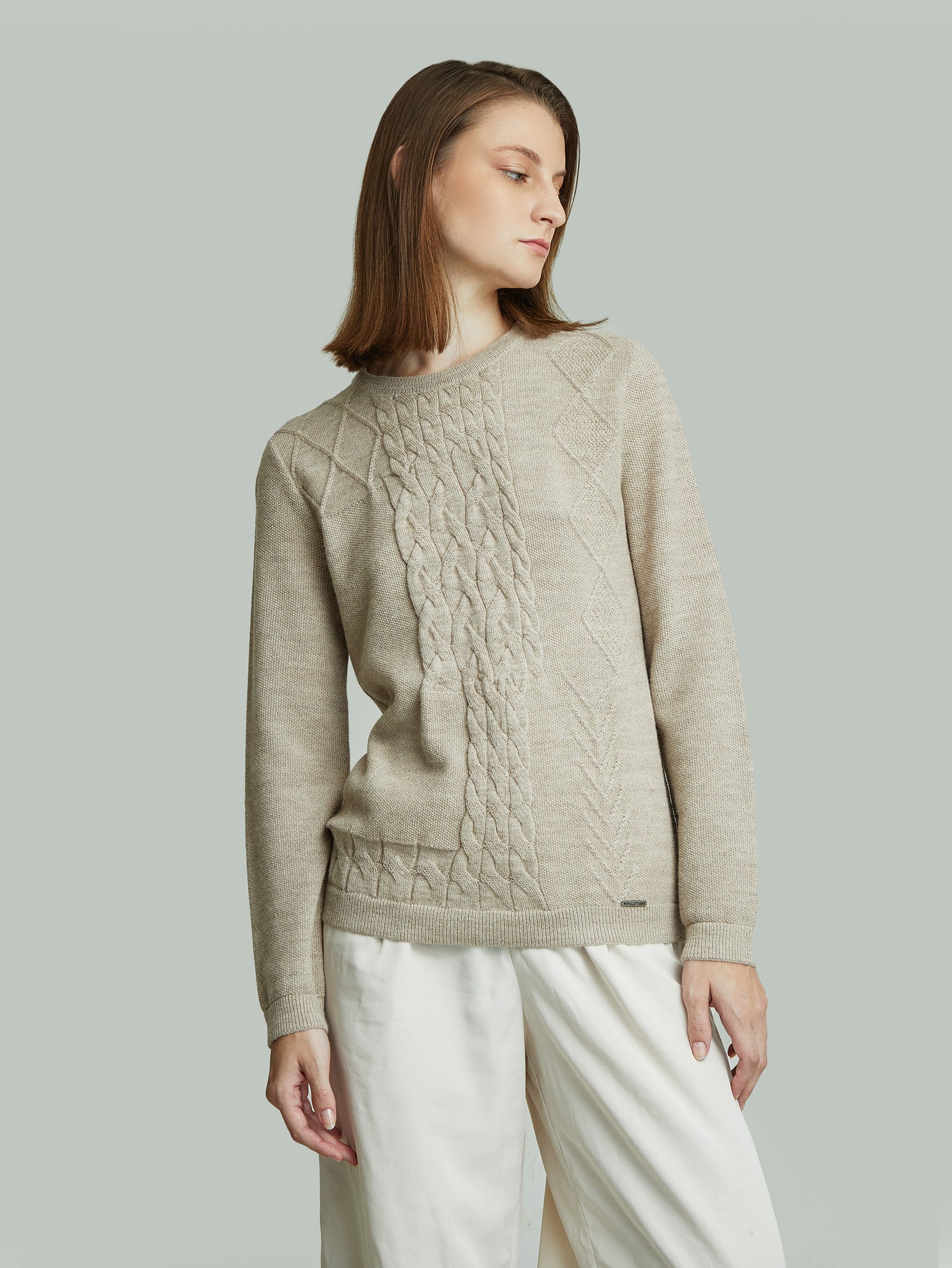 Suéter Yanina Baby Alpaca Color Beige
