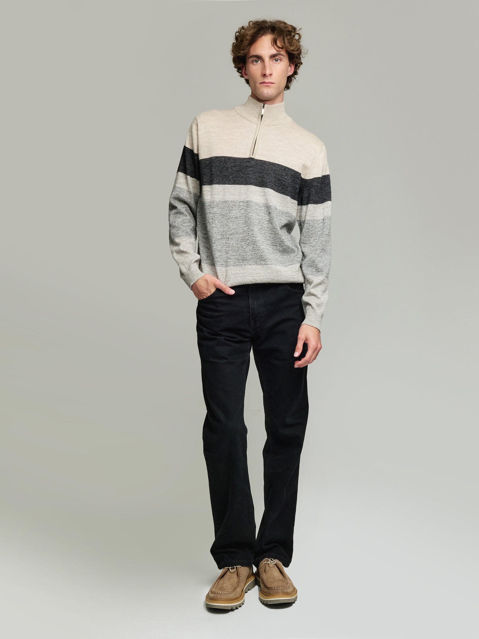 Yonas Sweater Baby Alpaca Color Grey