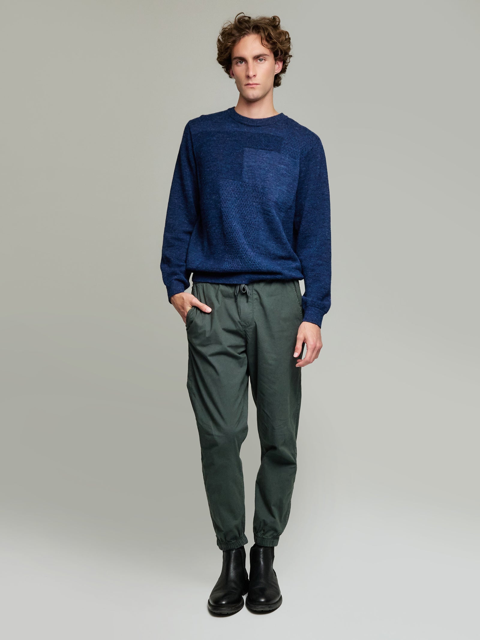 Yack Sweater Baby Alpaca Color Blue
