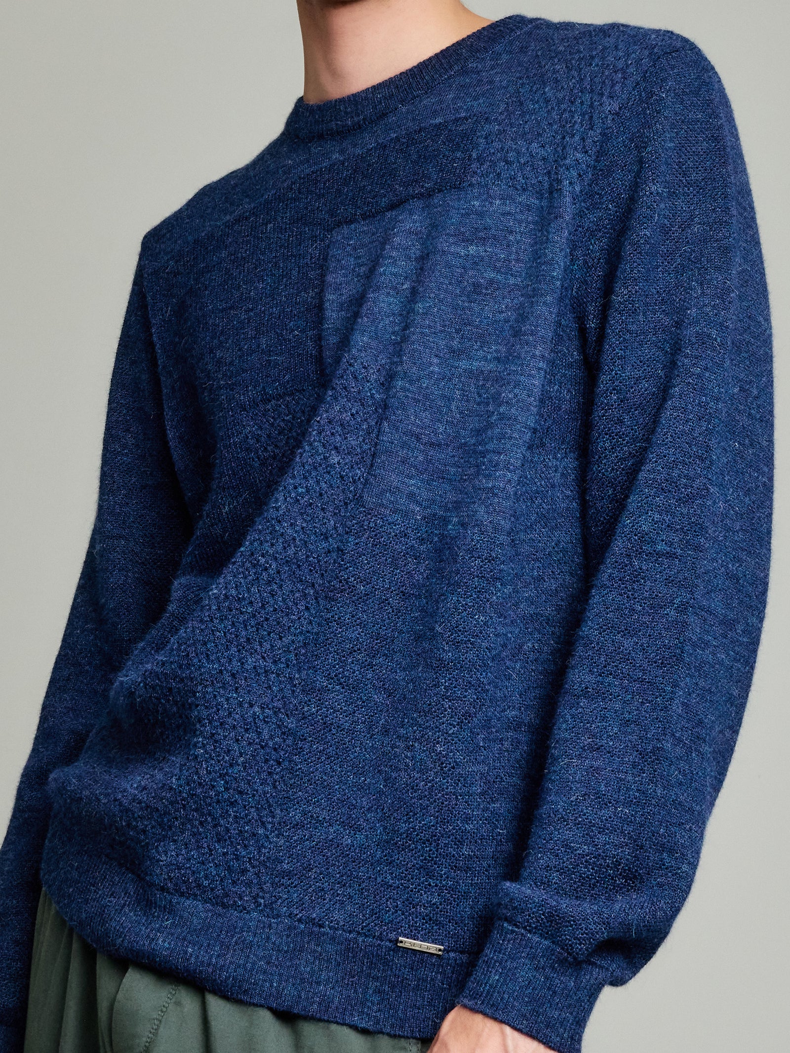 Yack Sweater Baby Alpaca Color Blue