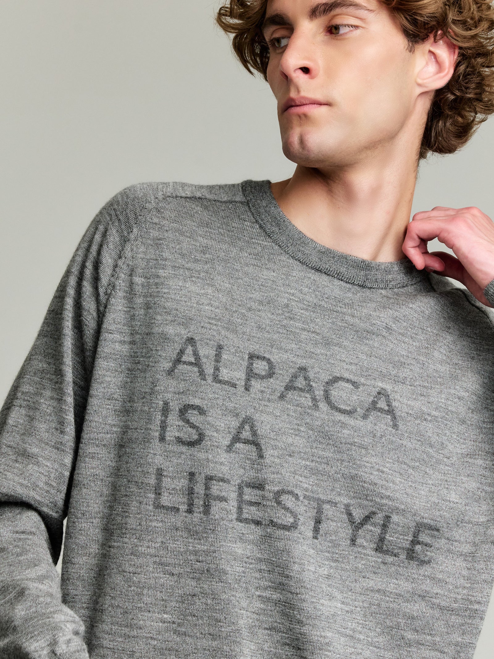 Yours Sweater Baby Alpaca Color Grey