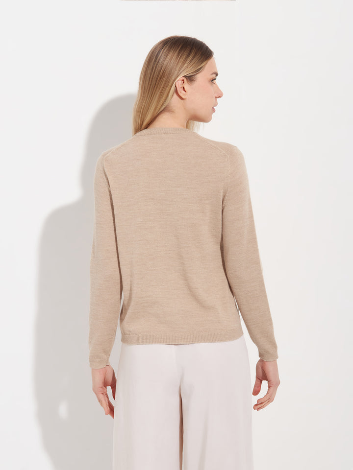 Suéter Anya de alpaca bebé color beige