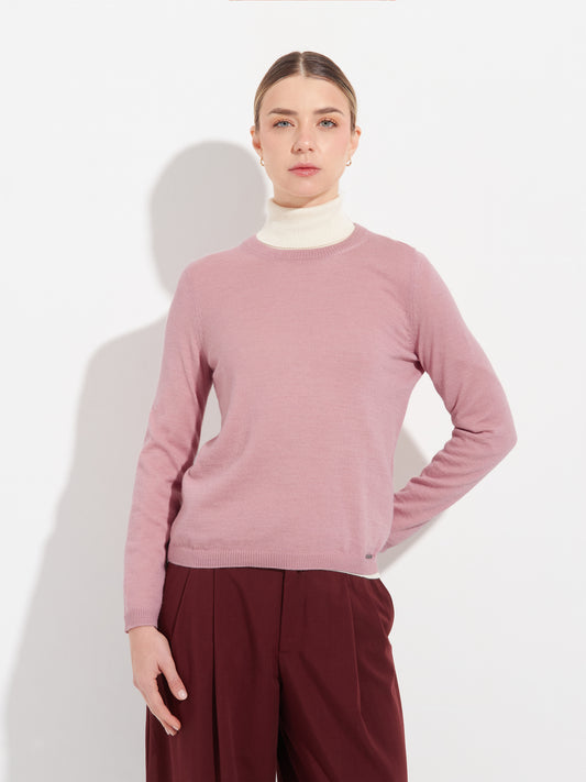 Anya Sweater Baby Alpaca Color Pink