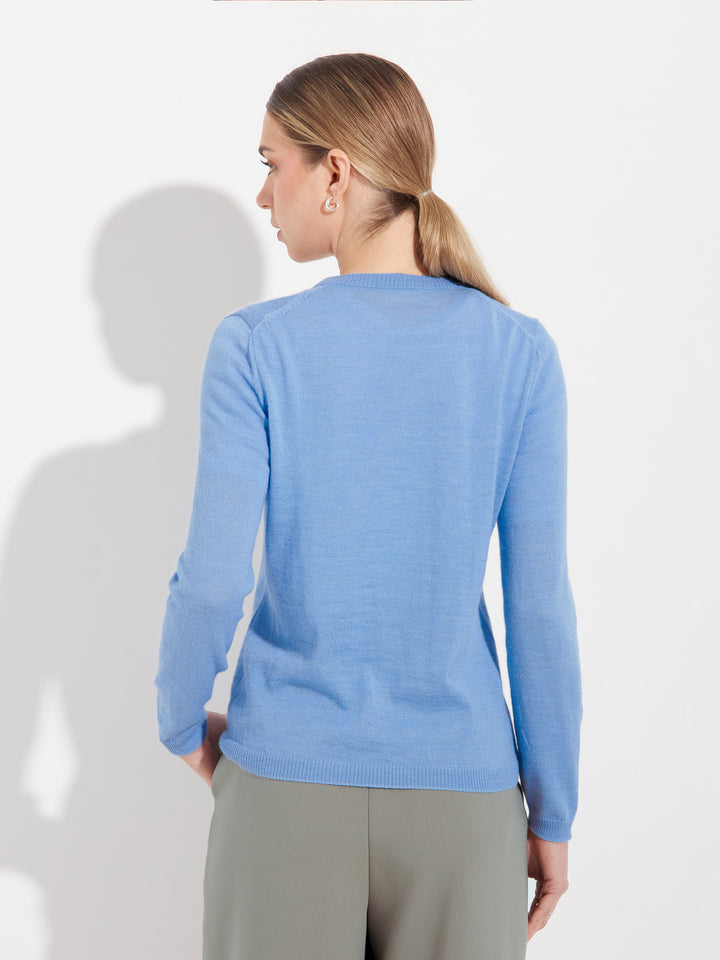 Suéter Anya Baby Alpaca Color Azul Claro