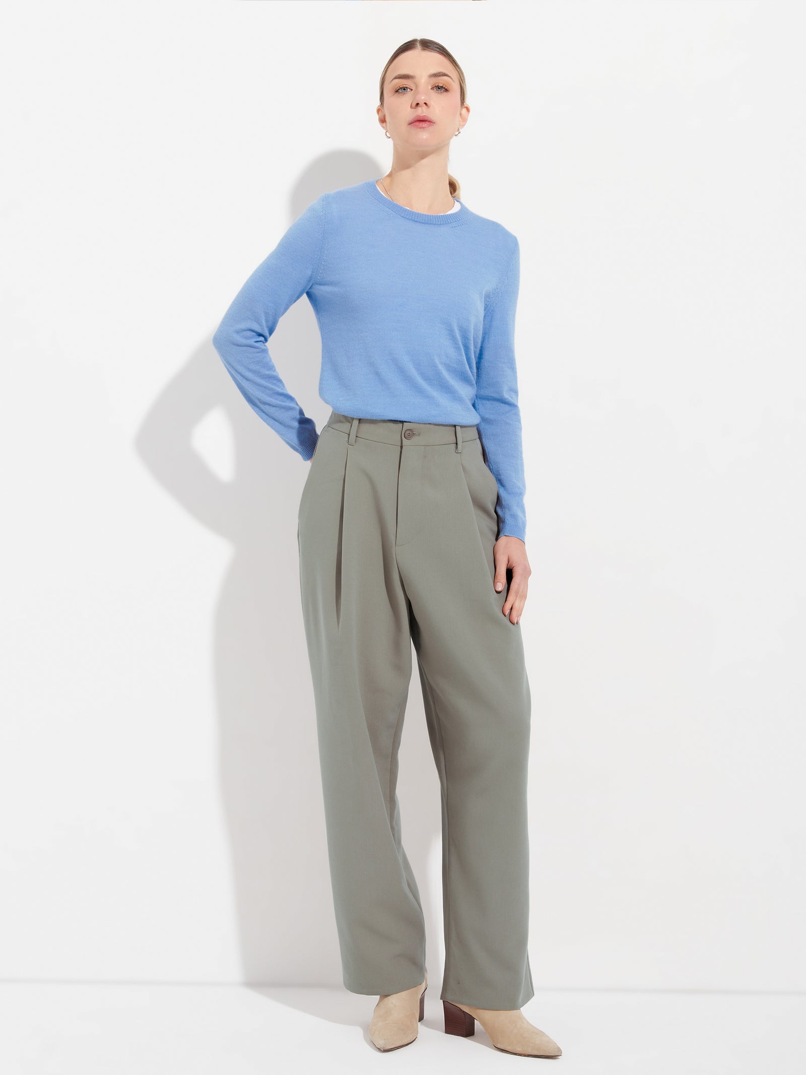 Anya Sweater Baby Alpaca Color Light Blue