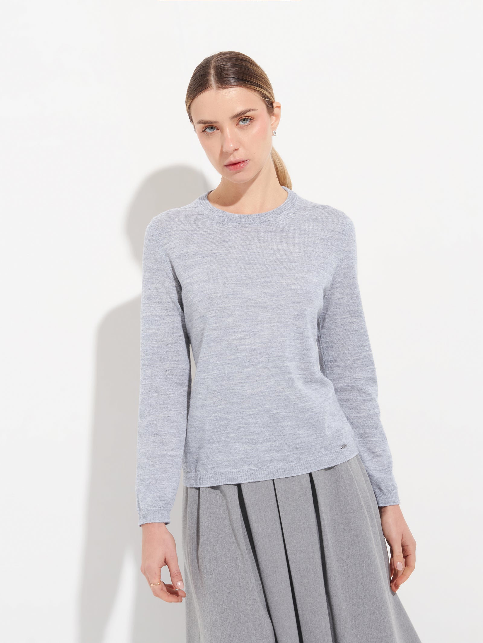 Suéter Anya Baby Alpaca Color Gris