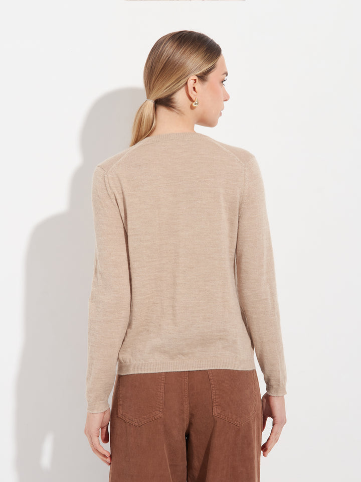 Suéter Abril Baby Alpaca Color Beige