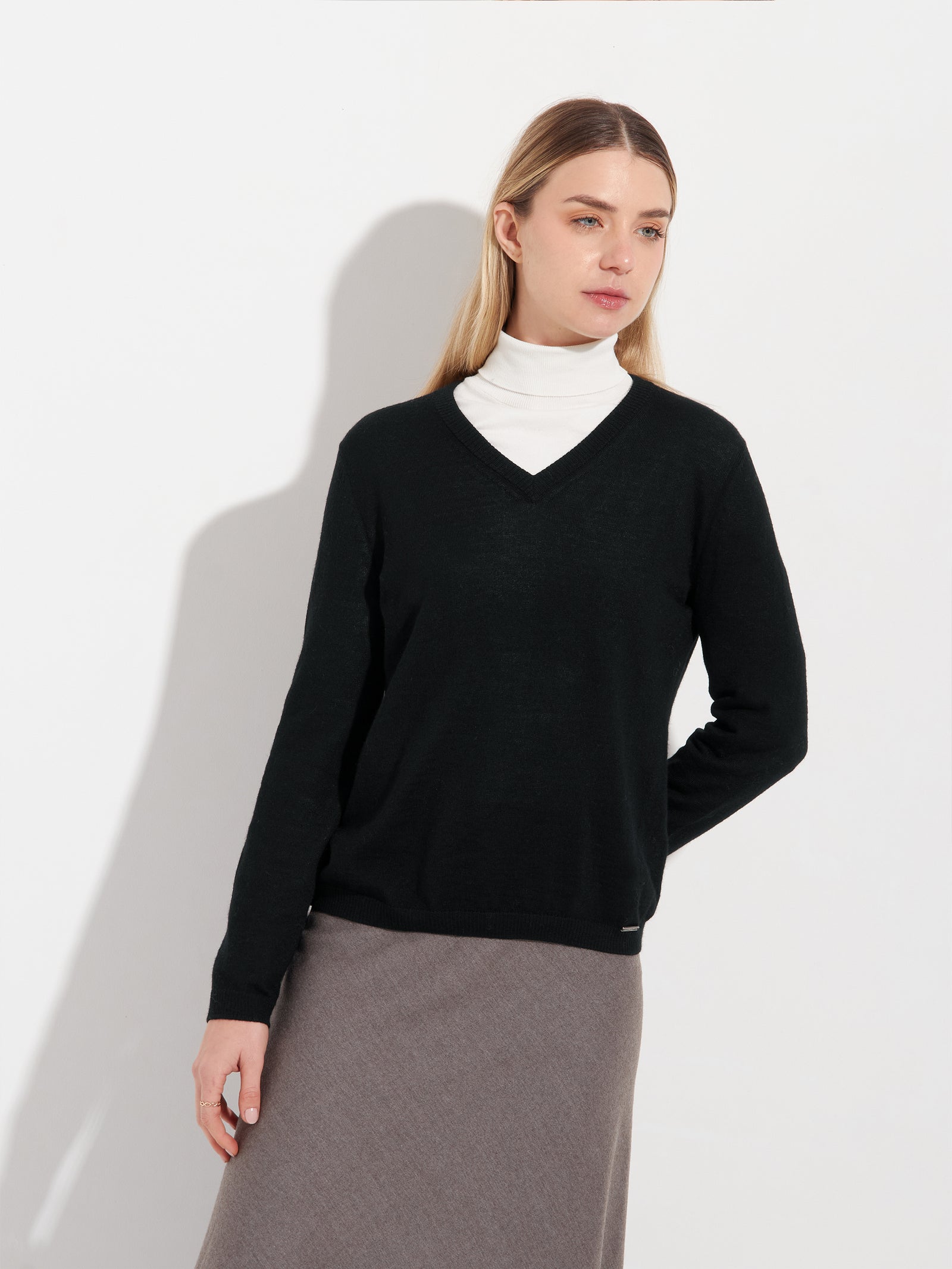 Suéter Abril de Baby Alpaca Color Negro