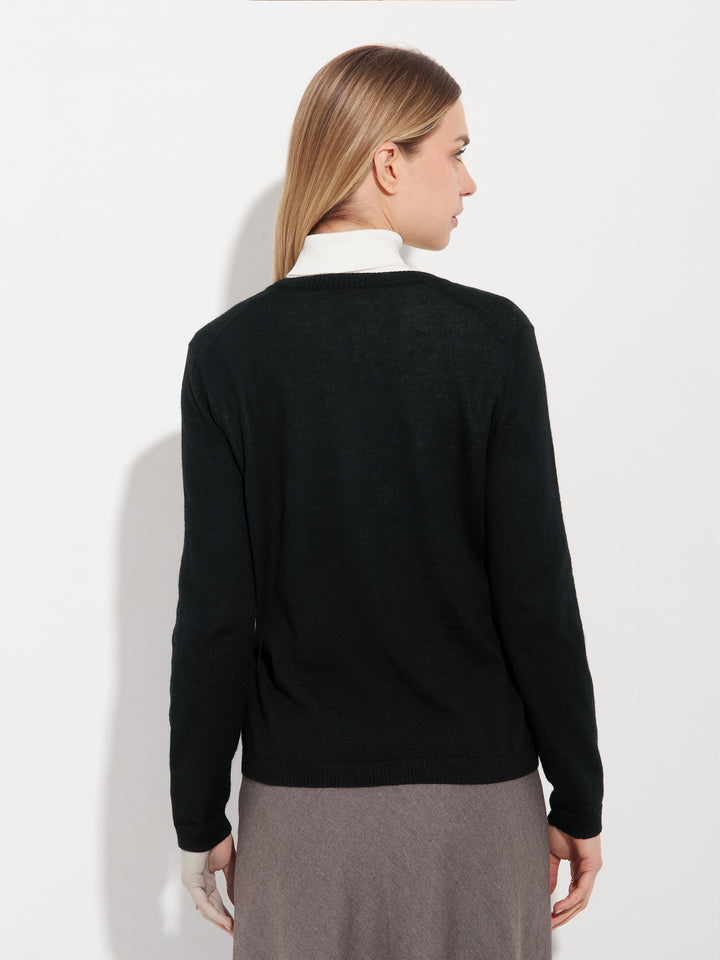 Suéter Abril de Baby Alpaca Color Negro