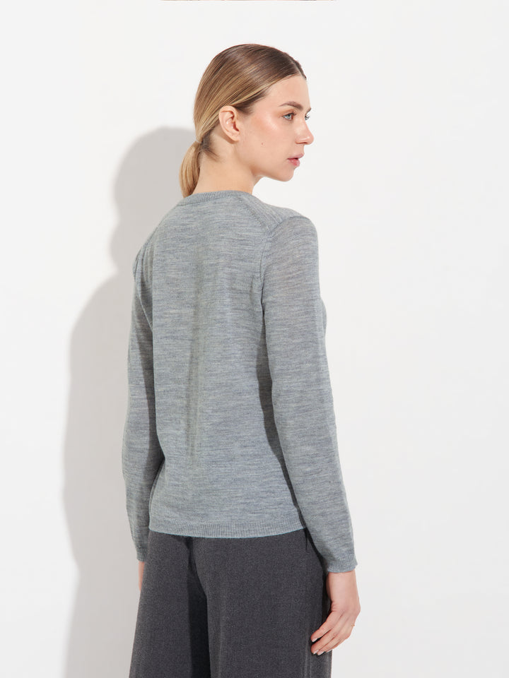 Abril Suéter Baby Alpaca Color Gris