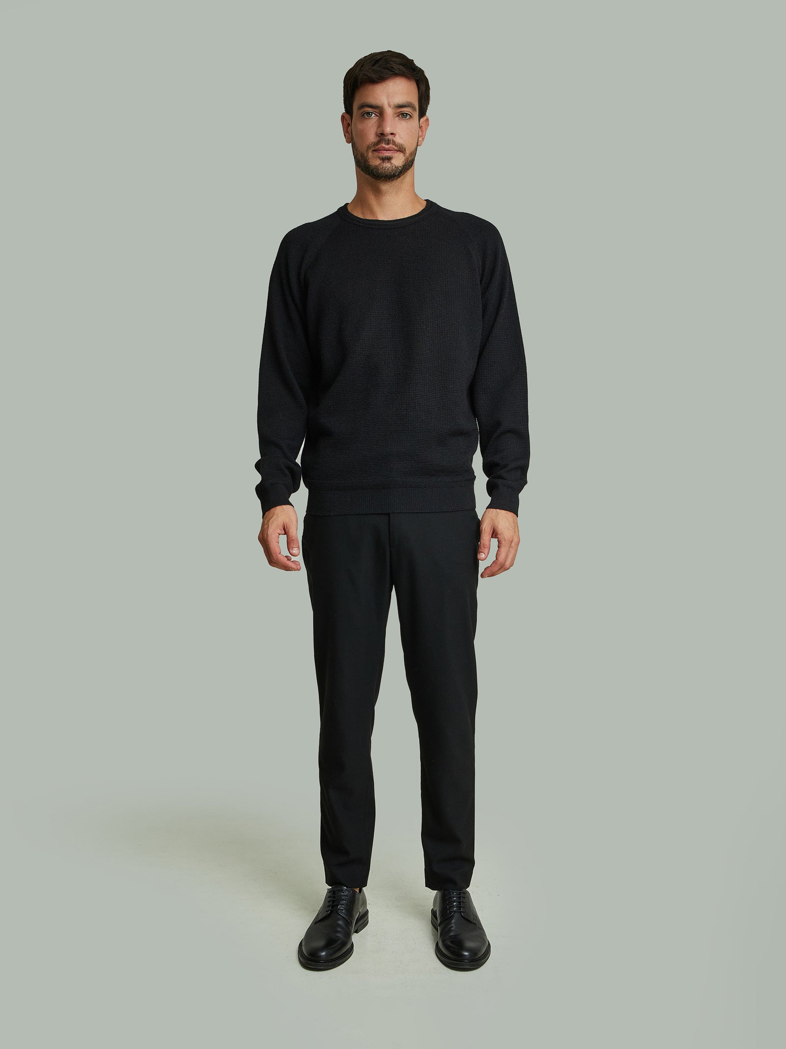 SUÉTER BREAK DE BABY ALPACA BLACK COLOR BLACK