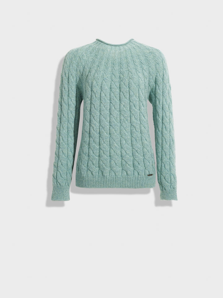 Suéter Zulema de alpaca bebé color azul claro