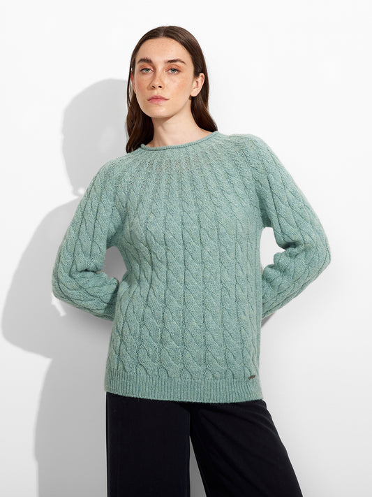 Zulema Sweater Baby Alpaca Color Ligth Blue