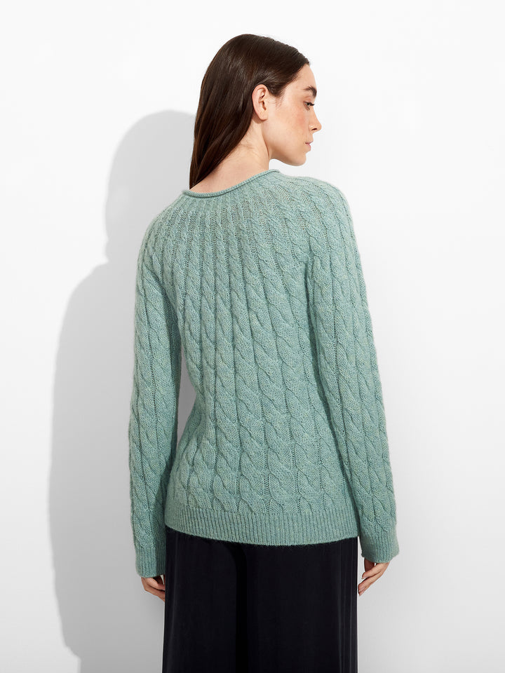 Suéter Zulema de alpaca bebé color azul claro