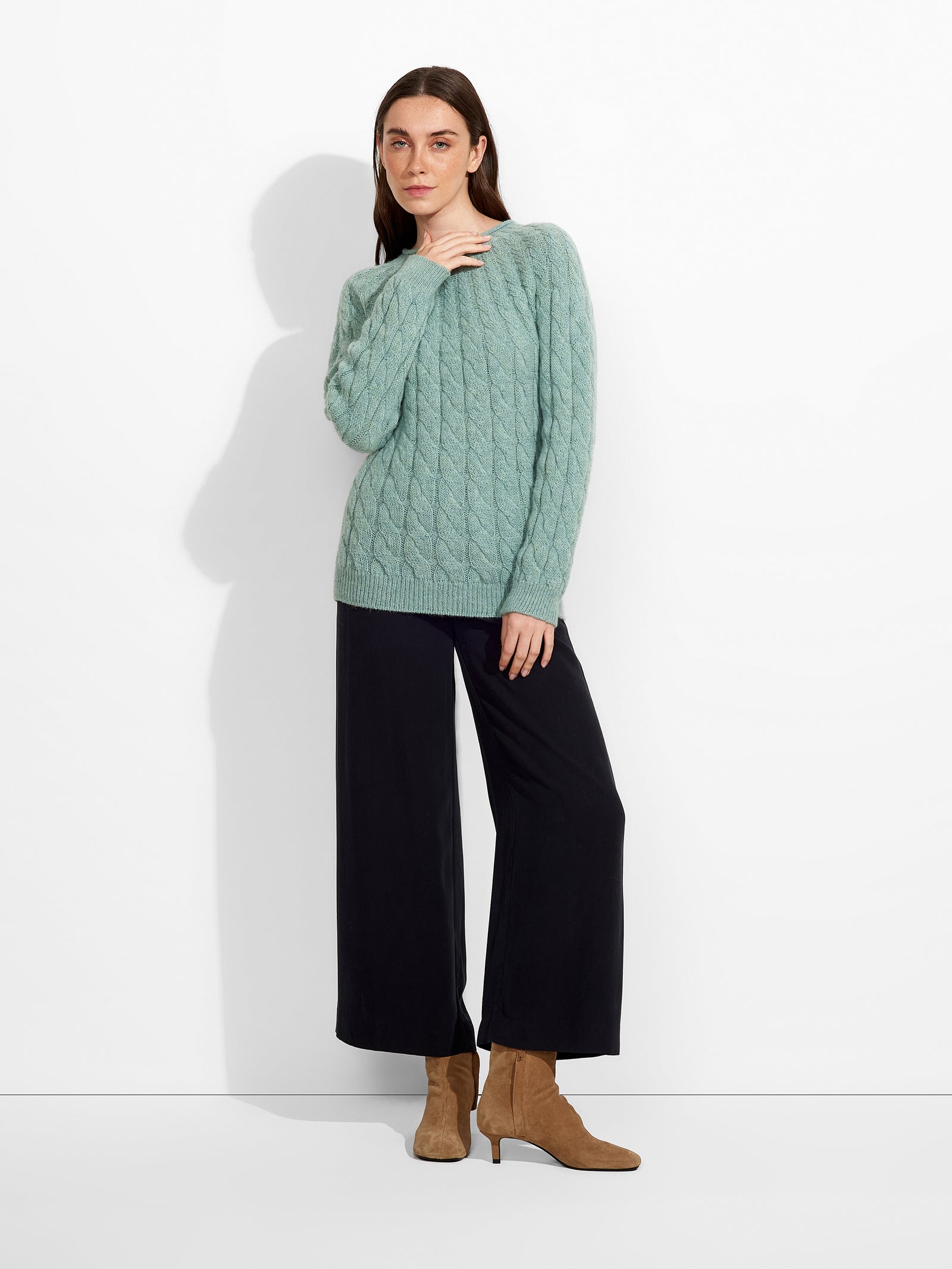 Zulema Sweater Baby Alpaca Color Ligth Blue