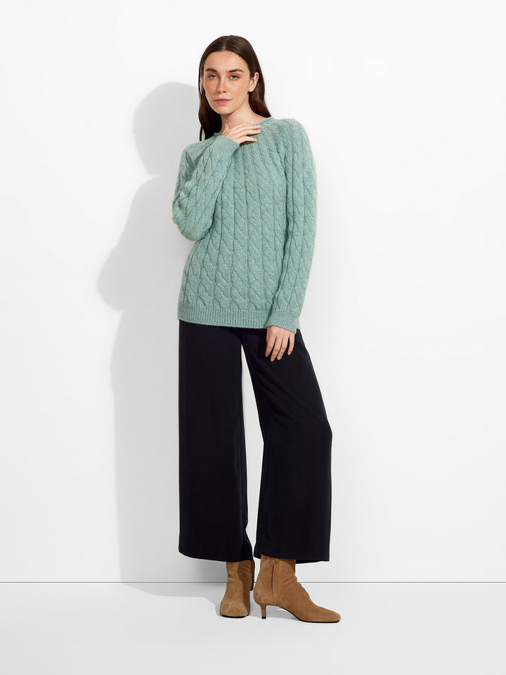 Suéter Zulema de alpaca bebé color azul claro