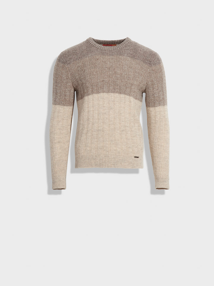 Jersey Zinal de baby alpaca, color beige